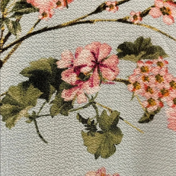 LARA Floral Print Blouse - Light Blue and Pink Medium - Picture 3 of 6